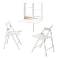 NORBERG / TERJE Stół i 2 krzesła, biały/biały