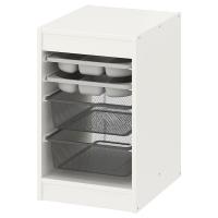TROFAST Комбинация д/хранения+контейнеры бело-серый/темно-серый 34x44x56 см IKEA