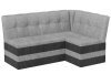 Оскар исп. 2 Скамья угловая Микровелюр Wellmart Silver, Graphite