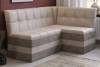 Оскар исп. 2 Скамья угловая Микровелюр Wellmart Dark Beige, Latte