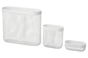 SKADIS IKEA 505.177.60 Корзины 3шт. для хранения Сетчатая Белый