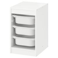 TROFAST Комбинация д/хранения+контейнеры белый 34x44x56 см IKEA