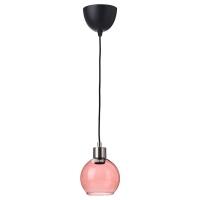 JAKOBSBYN / SKAFTET Подвесной светильник розовый/никелированный IKEA 593.924.59