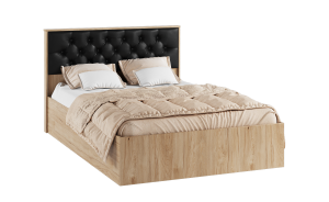 Кровать с мягким изголовьем 140х200 Модена МКР-1, гикори рокфорд
